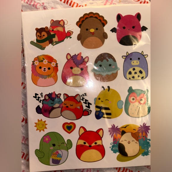 Squishmallows Other - ADORABLE Squishmallows stickers packs several sheet plus free gift